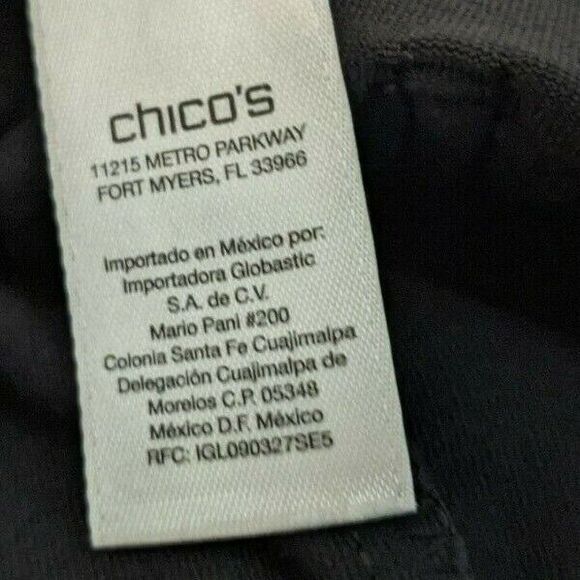 Zenergy by Chico's Crop Knit Pants Women's Size M Black Stretch Straight Leg - Picture 7 of 9